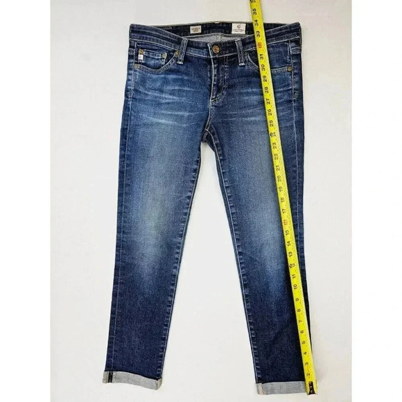 AG Adriano Goldschmied Size 28X26 Women Stilt Roll-Up Cigarette Blue Denim Jeans - Picture 13 of 13